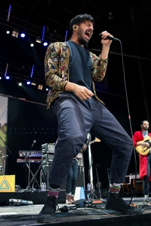 Sameer Gadhia of Young the Giant performs at 101WKQX Piqniq on June 18, 2016