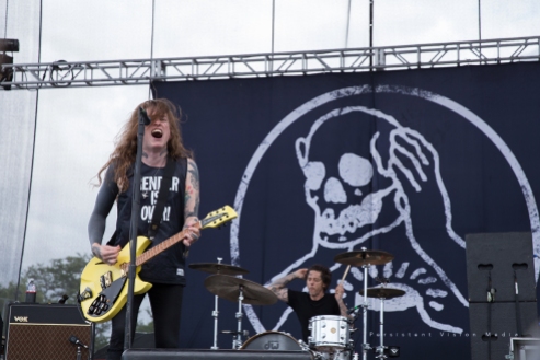 Against Me! performs at Riot Fest Chicago on September 13, 2015 in Chicago, Illinois